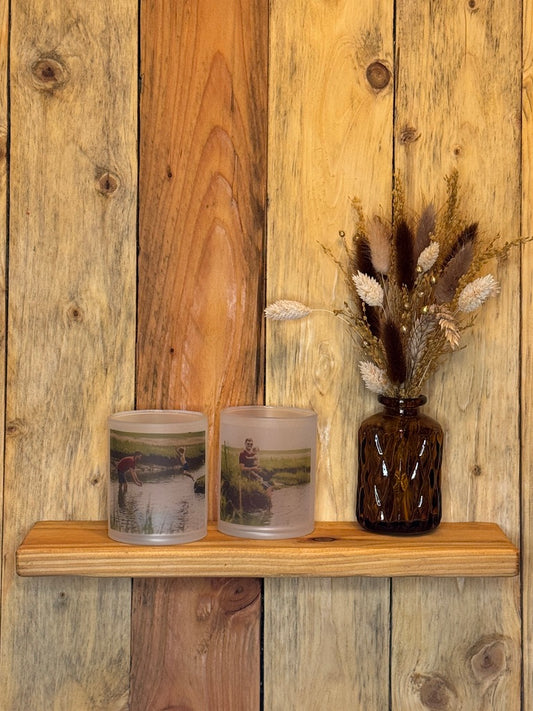 Theelicht glaasje met foto of ontwerp