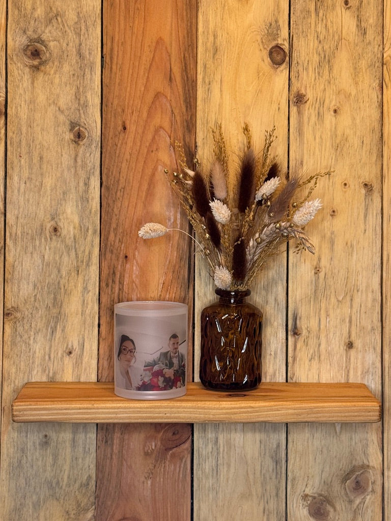 Verre à bougie chauffe-plat avec photo ou motif