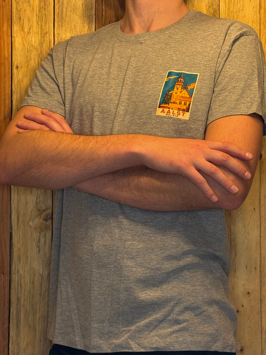 t-shirt met borstopdruk verschillende posters Aalst