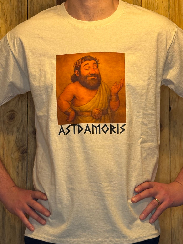 t-shirt met buikopdruk Griekse God
