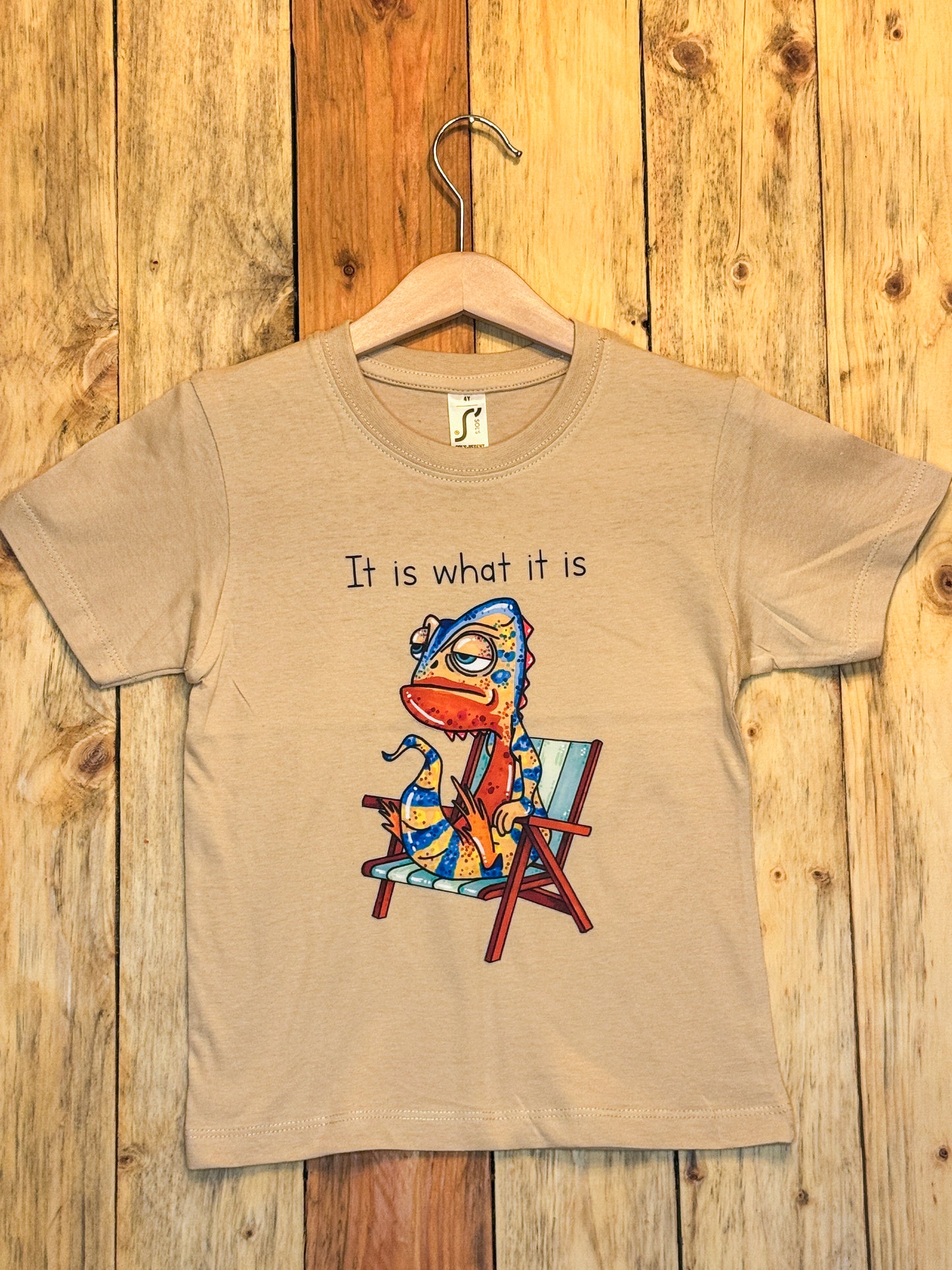 Kinder t-shirt Kameleon 'It Is What It Is'