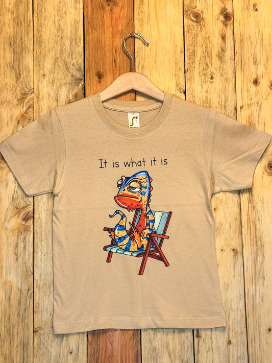 Kinder t-shirt Kameleon 'It Is What It Is'
