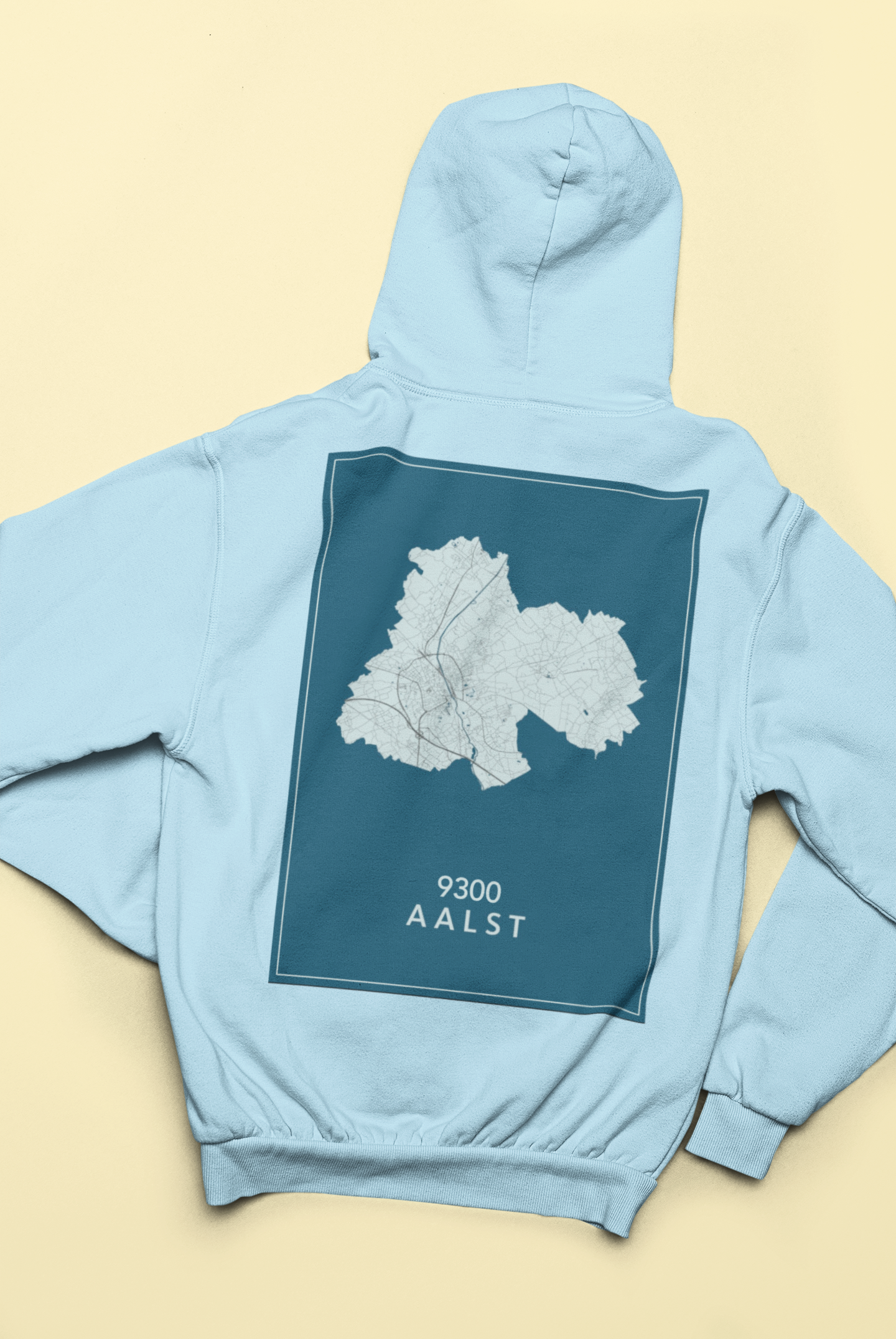Sweater met rugopdruk Landkaart Aalst