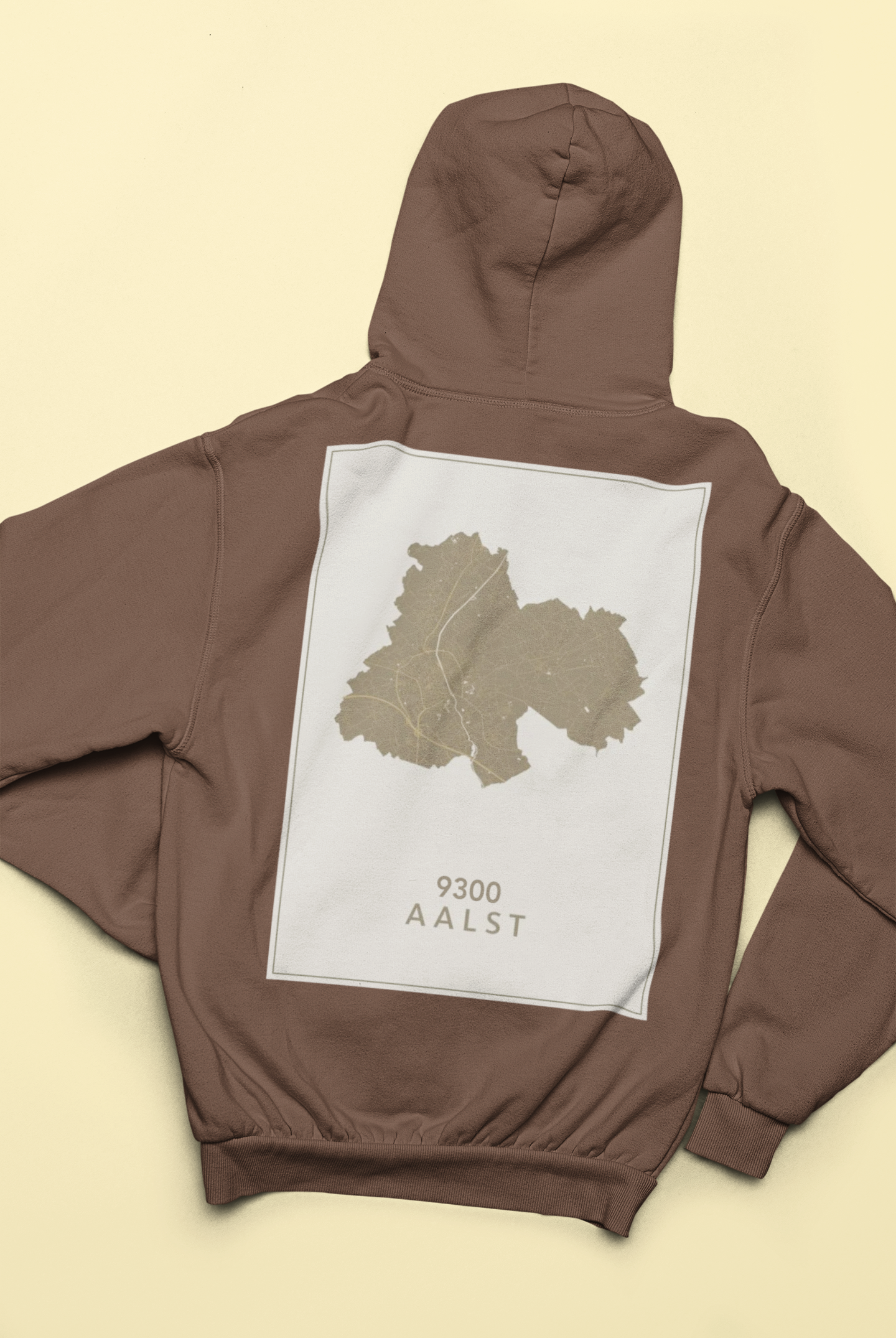 Sweater met rugopdruk Landkaart Aalst
