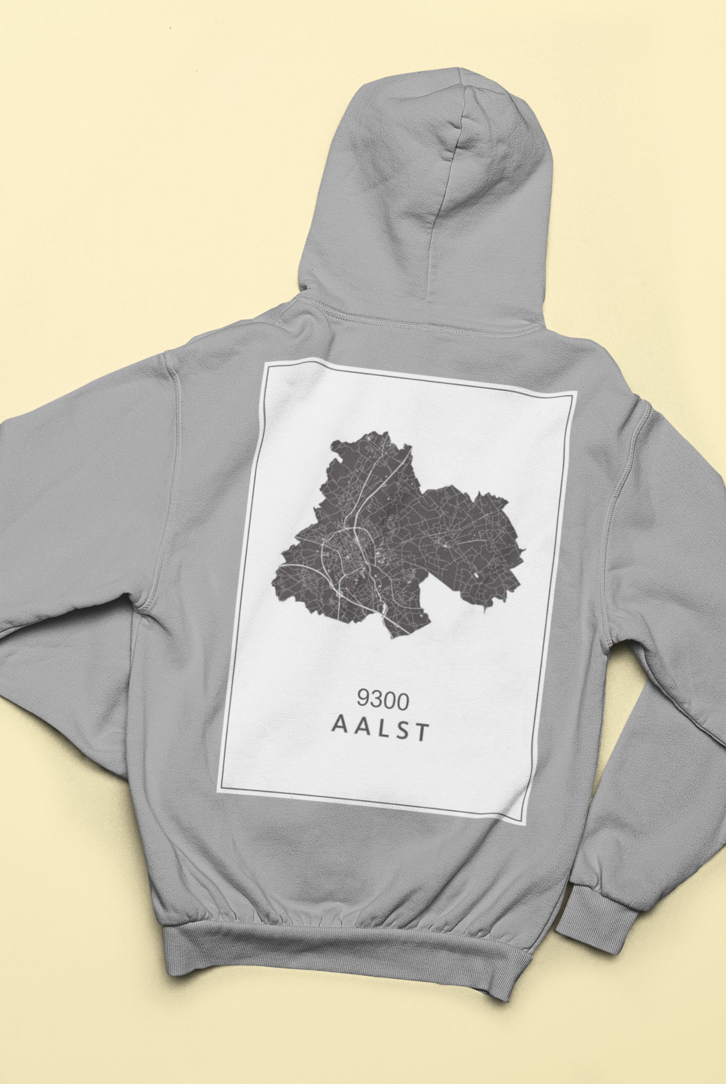 Sweater met rugopdruk Landkaart Aalst