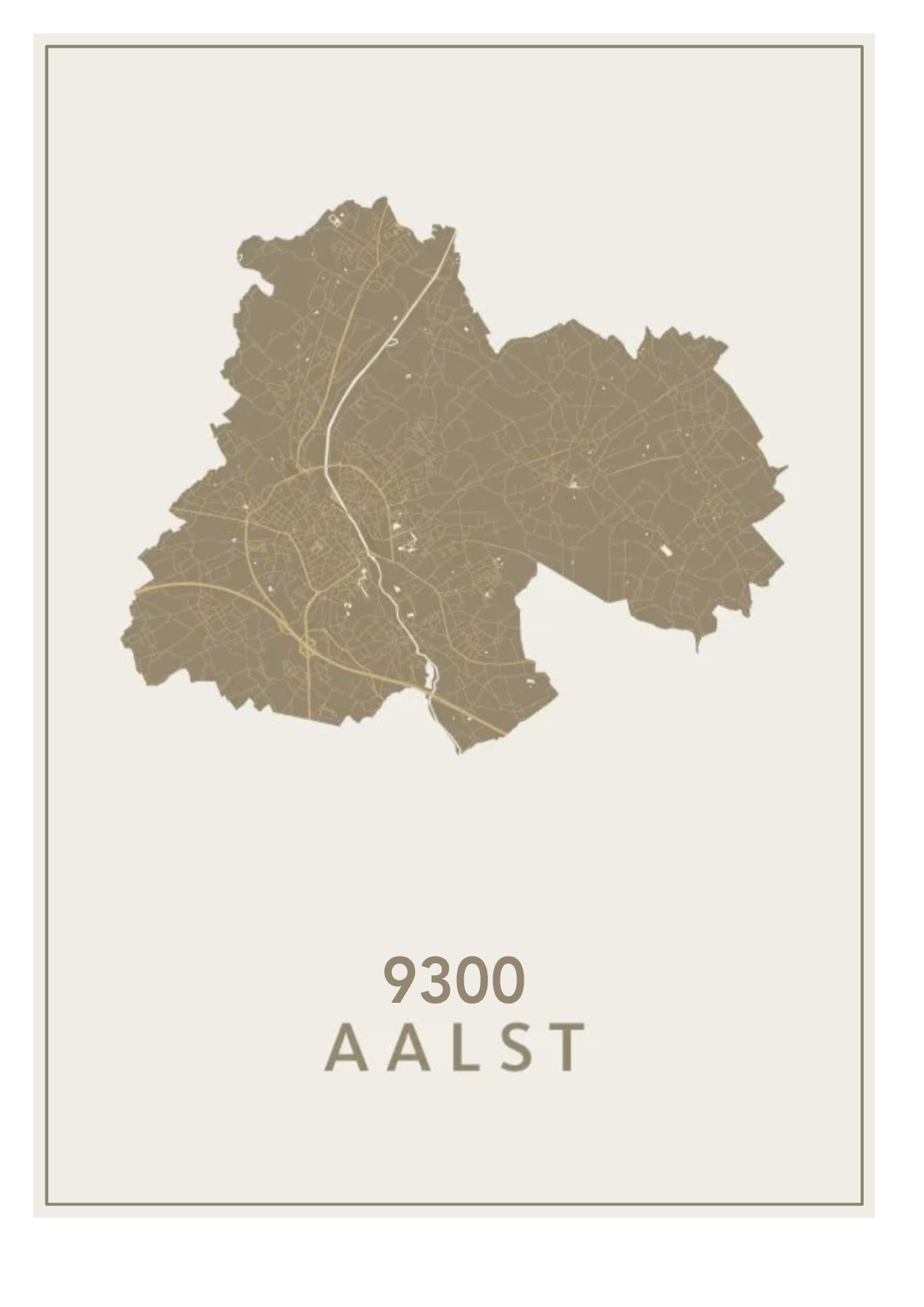 Sweater met rugopdruk Landkaart Aalst