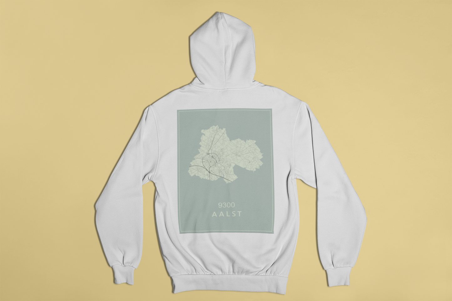 Sweater met rugopdruk Landkaart Aalst